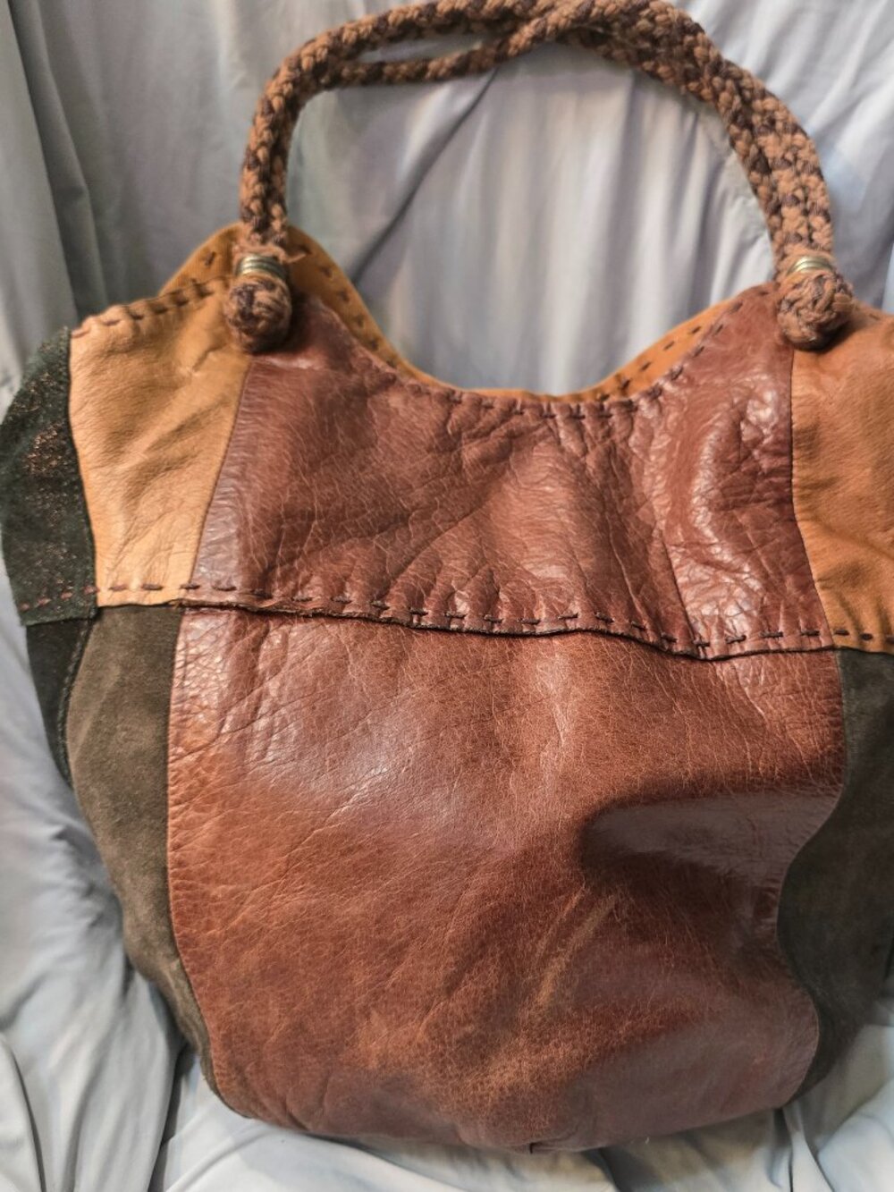 The Sak Indio Patchwork Leather Hobo Bag - Excellent Braided Straps!